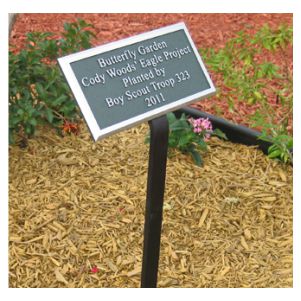 Raised Bronze Casting plaque with stake