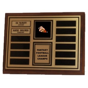 Perpetual Cherry Finish Fantasy Football Plaque